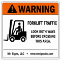 warning-forklift-traffic Sign | 24" x 36" | 030 Magnetic