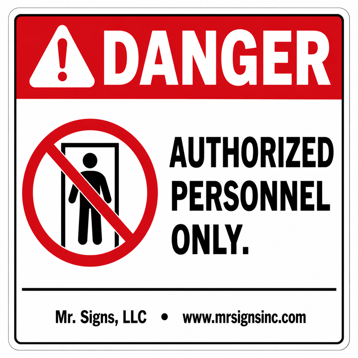 danger-authorized-personnel-only Sign | 24" x 36" | 030 Magnetic