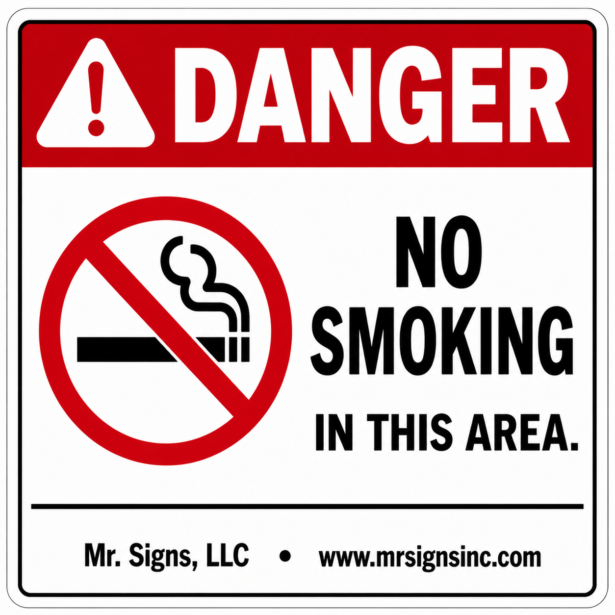 danger-smoking-area-prohibited Sign | 24" x 36" | 030 Magnetic