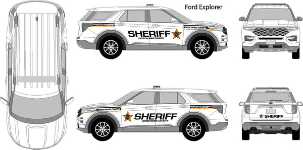 Ford Interceptor Decal Graphics Kit – Medium
