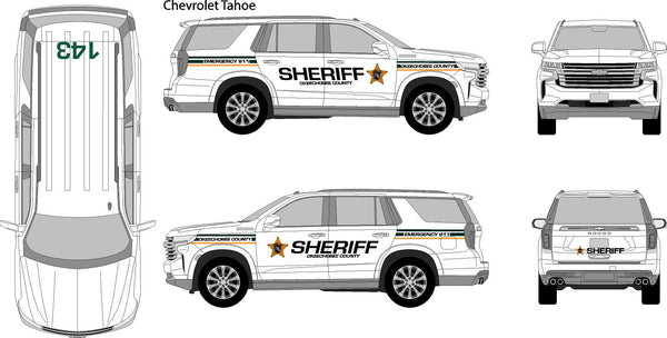 Chevrolet Tahoe Decal Graphics Kit – Medium