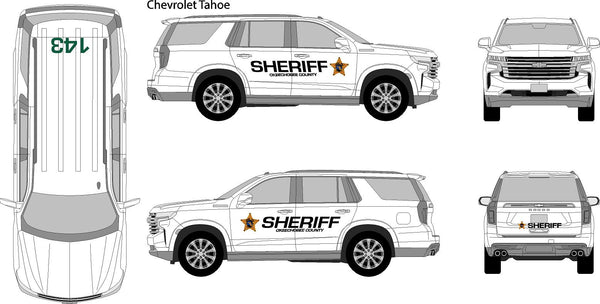 Chevrolet Tahoe Decal Graphics Kit – Small