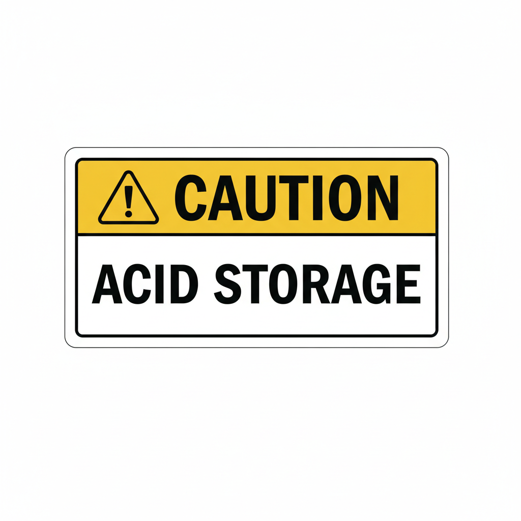 caution-acid-storage Sign | 24" x 36" | 030 Magnetic