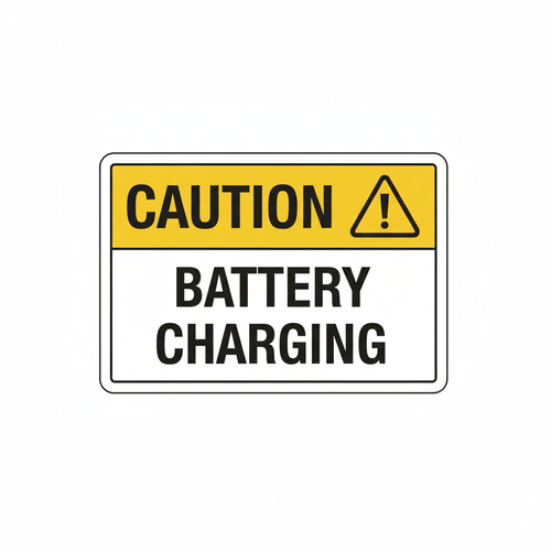 caution-battery-charging Sign | 24" x 36" | 030 Magnetic