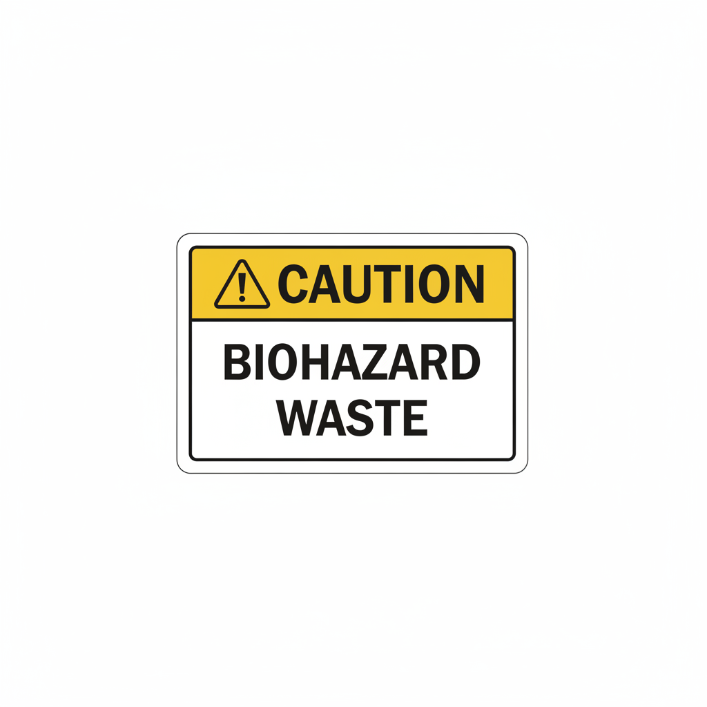 caution-biohazard-waste Sign | 24" x 36" | 030 Magnetic