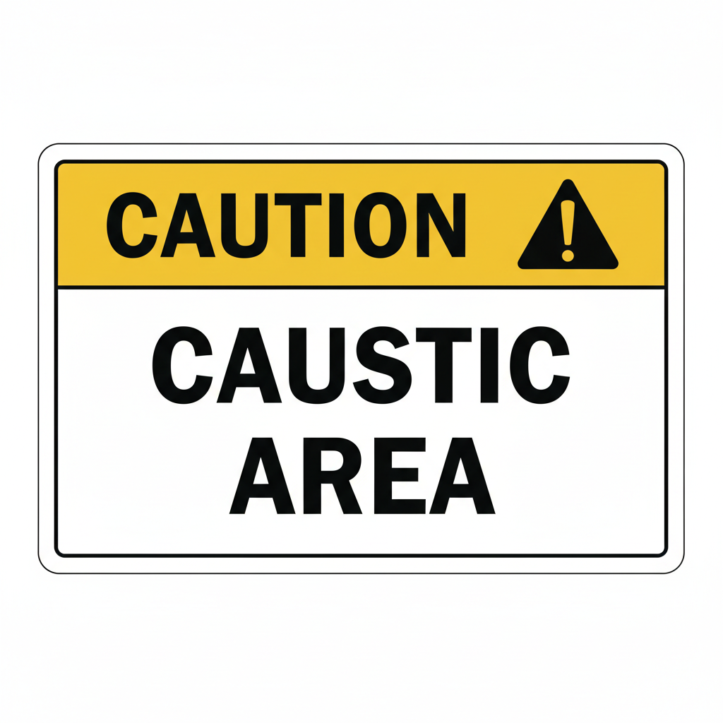 caution-caustic-area Sign | 24" x 36" | 030 Magnetic