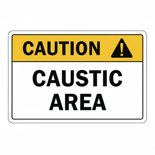 caution-caustic-area Sign | 24" x 36" | 030 Magnetic