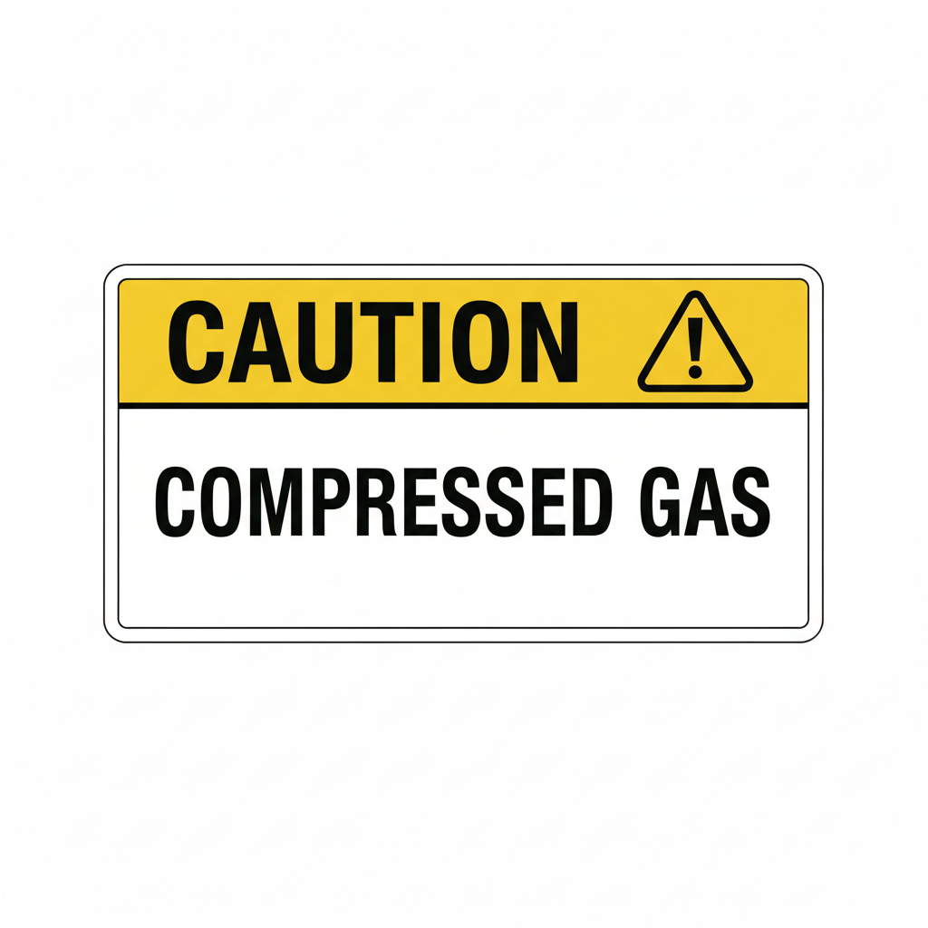 caution-compressed-gas Sign | 24" x 36" | 030 Magnetic