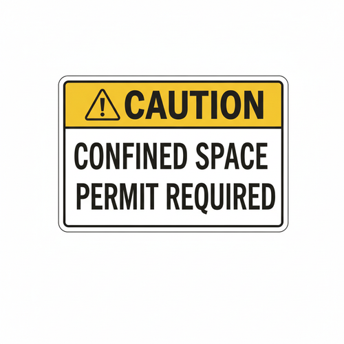 caution-confined-space-permit Sign | 24" x 36" | 030 Magnetic