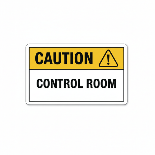 caution-control-room Sign | 24" x 36" | 030 Magnetic