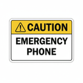 caution-emergency-phone Sign | 24" x 36" | 030 Magnetic