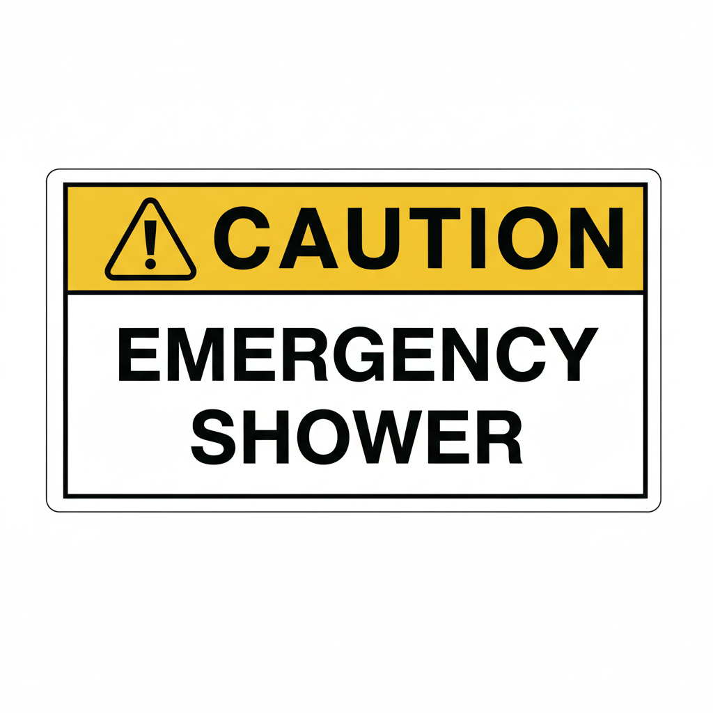 caution-emergency-shower Sign | 24" x 36" | 030 Magnetic