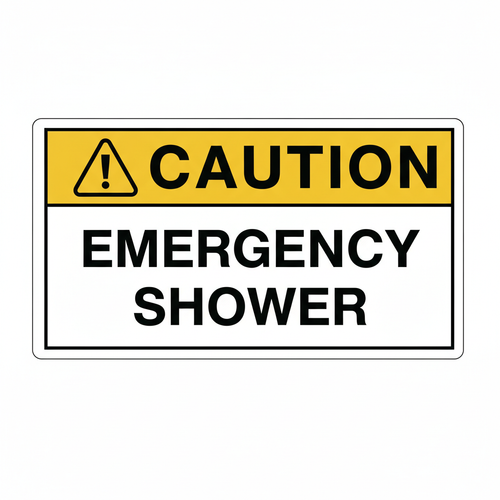 caution-emergency-shower Sign | 24" x 36" | 030 Magnetic