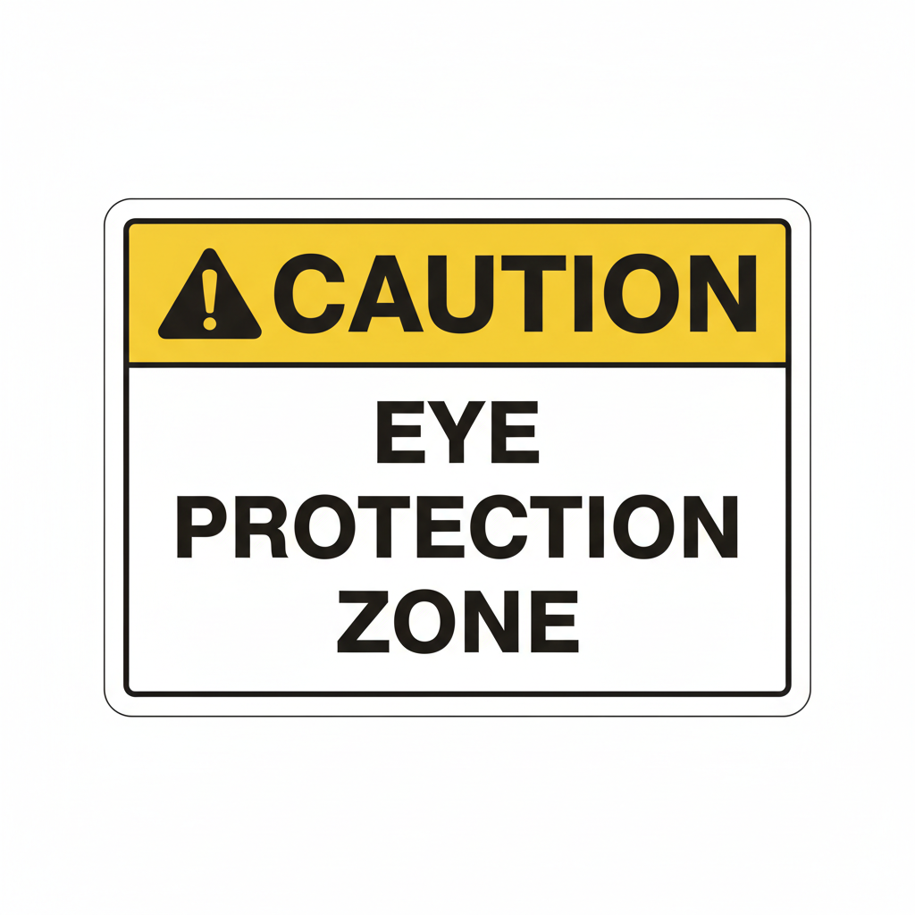 caution-eye-protection-zone Sign | 24" x 36" | 030 Magnetic