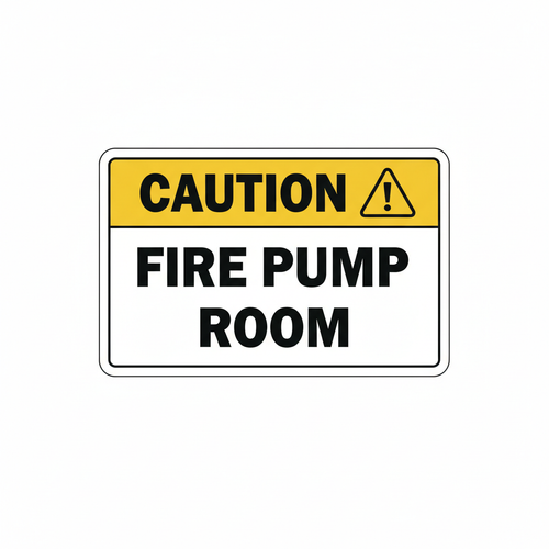 caution-fire-pump-room Sign | 24" x 36" | 030 Magnetic
