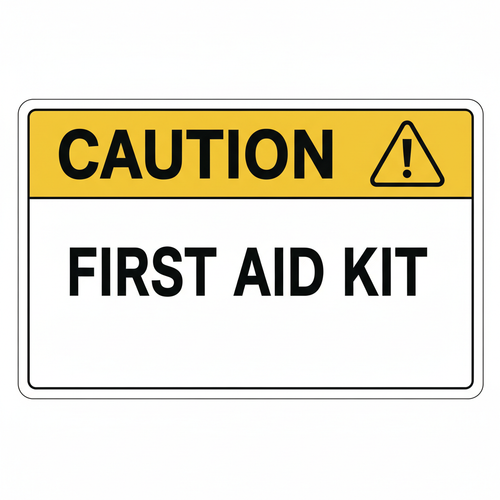 caution-first-aid-kit Sign | 24" x 36" | 030 Magnetic