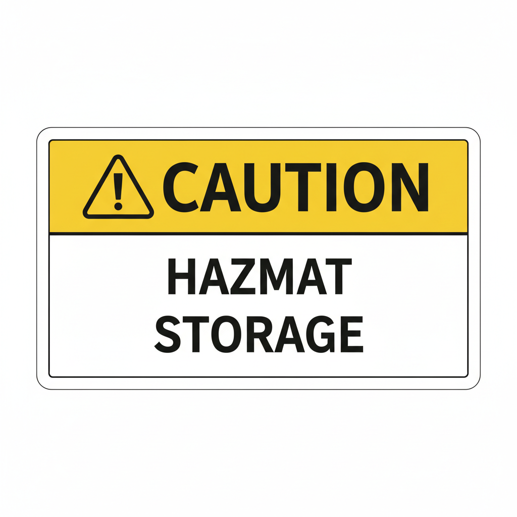 caution-hazmat-storage Sign | 24" x 36" | 030 Magnetic