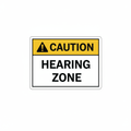 caution-hearing-zone Sign | 24" x 36" | 030 Magnetic