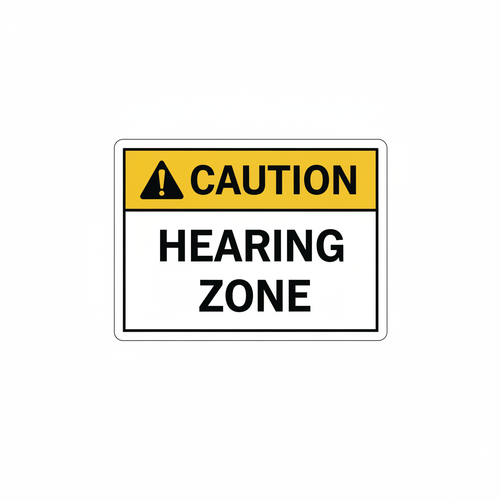 caution-hearing-zone Sign | 24" x 36" | 030 Magnetic