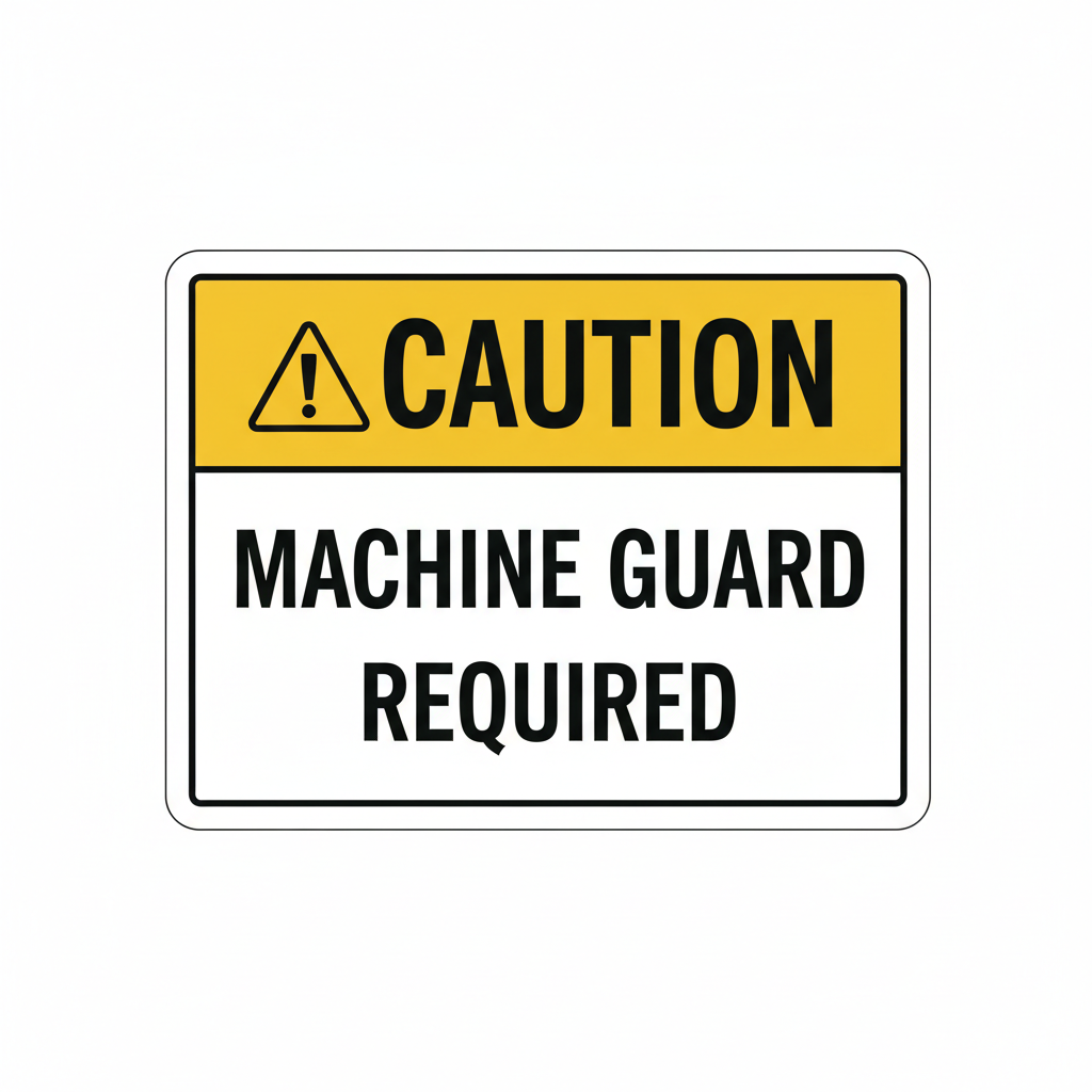 caution-machine-guard-required Sign | 24" x 36" | 030 Magnetic