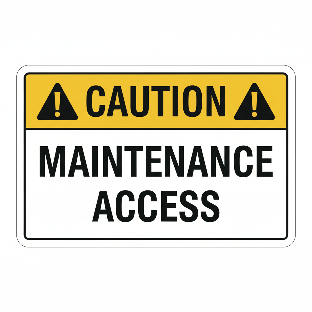 caution-maintenance-access Sign | 24" x 36" | 030 Magnetic