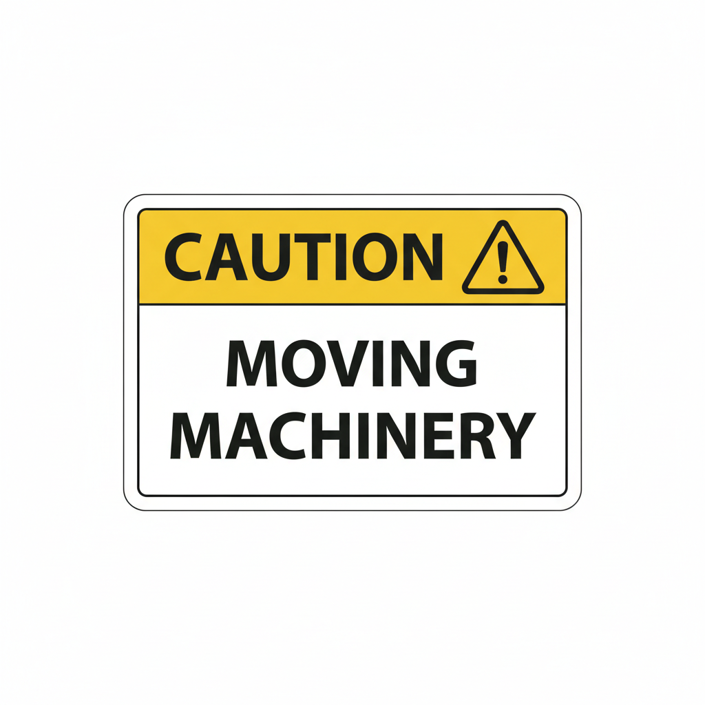 caution-moving-machinery Sign | 24" x 36" | 030 Magnetic