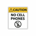 caution-no-cell-phones Sign | 24" x 36" | 030 Magnetic