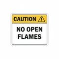 caution-no-open-flames Sign | 24" x 36" | 030 Magnetic