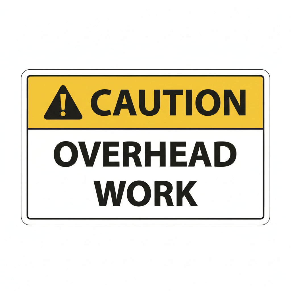 caution-overhead-work Sign | 24" x 36" | 030 Magnetic