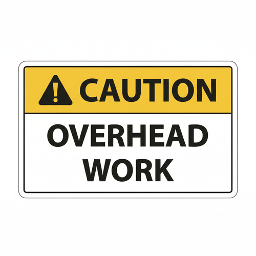 caution-overhead-work Sign | 24" x 36" | 030 Magnetic