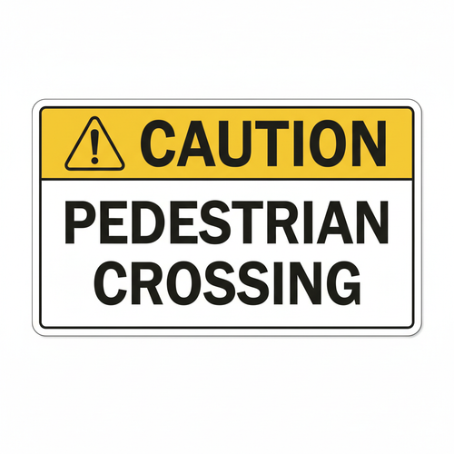caution-pedestrian-crossing Sign | 24" x 36" | 030 Magnetic