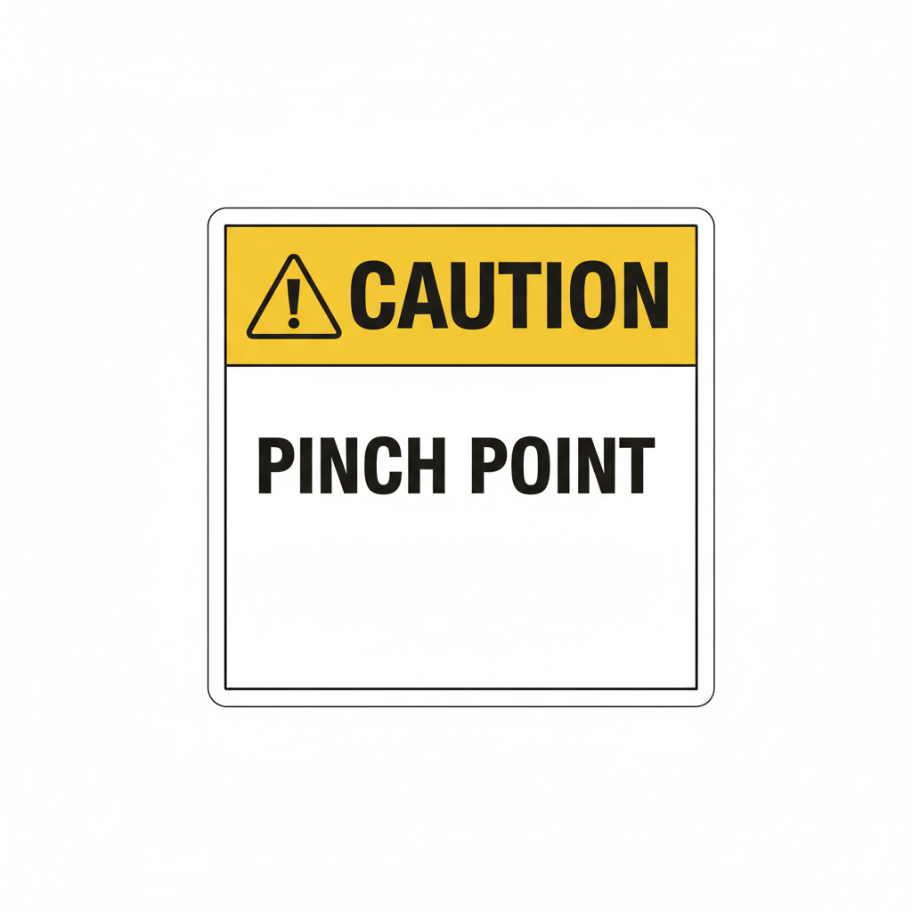 caution-pinch-point Sign | 24" x 36" | 030 Magnetic