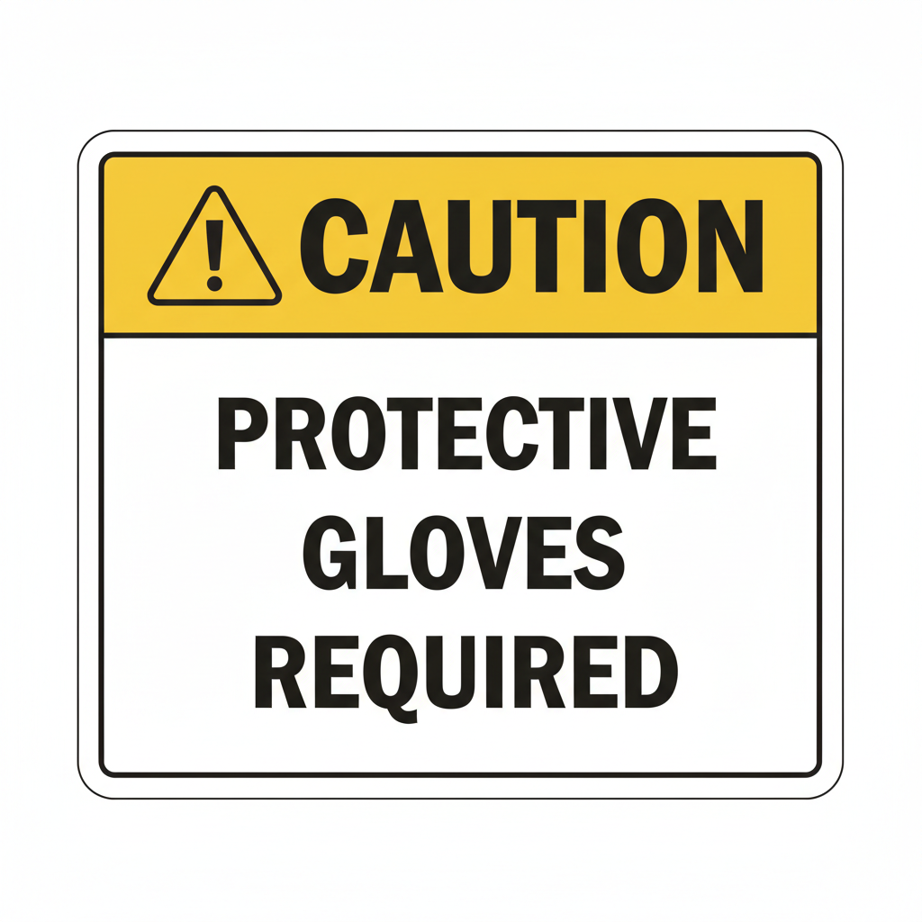 caution-protective-gloves-required Sign | 24" x 36" | 030 Magnetic