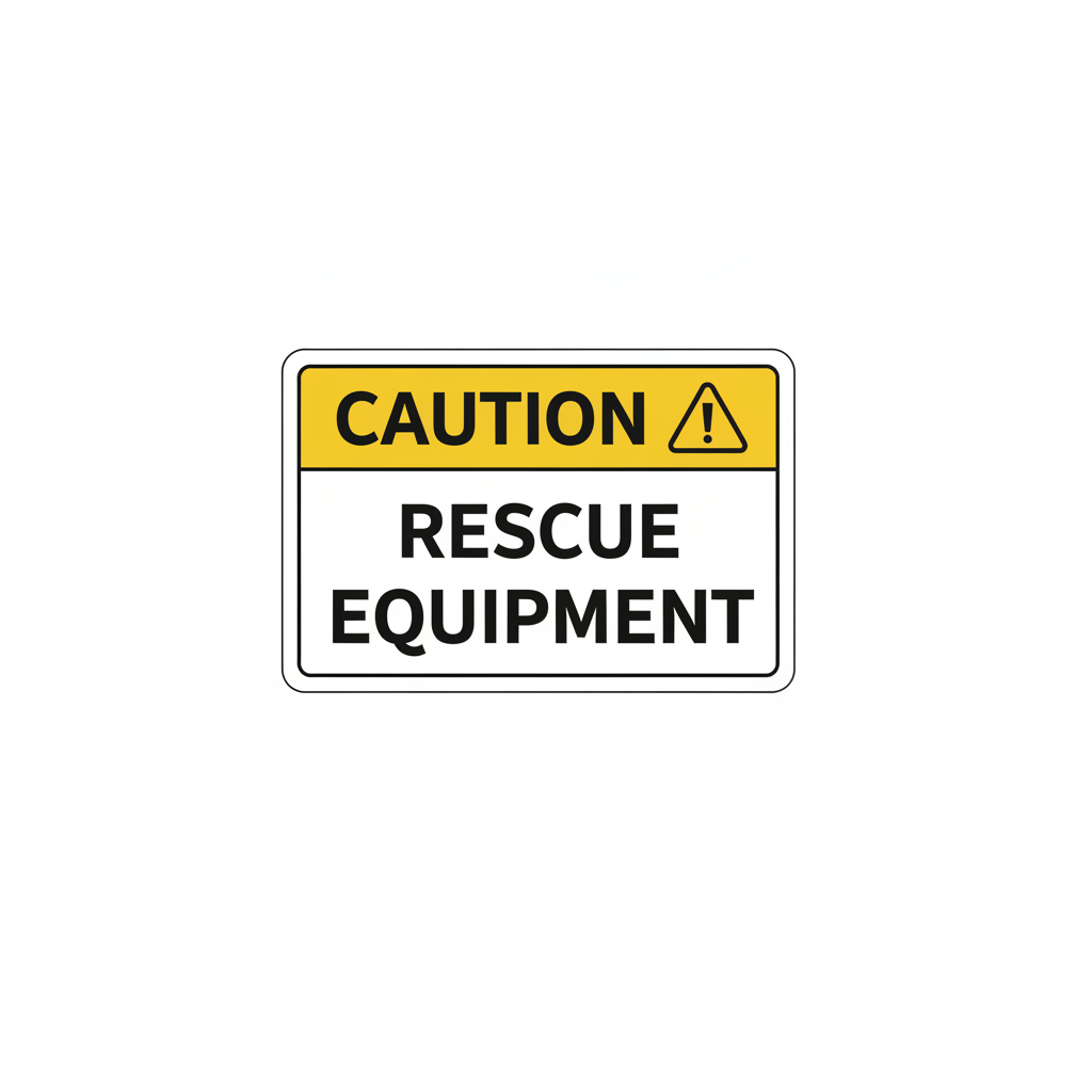 caution-rescue-equipment Sign | 24" x 36" | 030 Magnetic