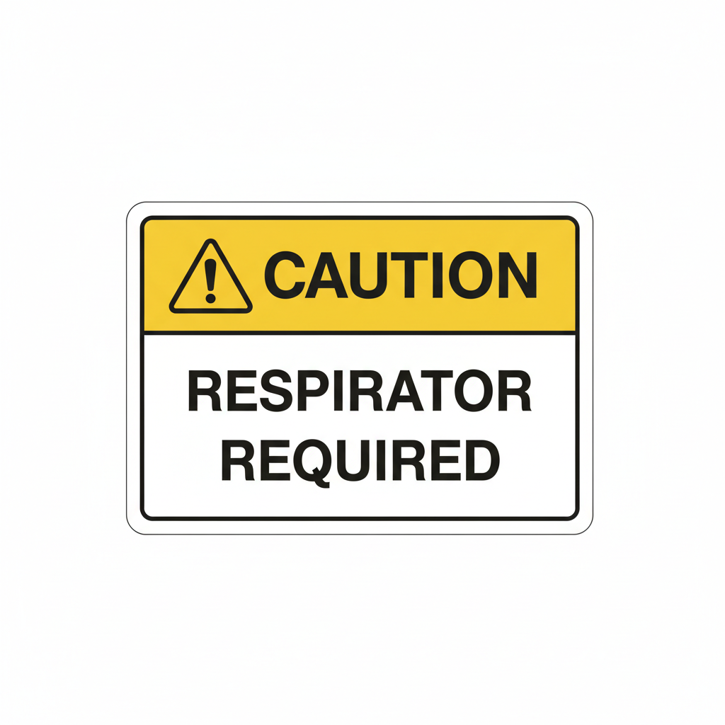 caution-respirator-required Sign | 24" x 36" | 030 Magnetic