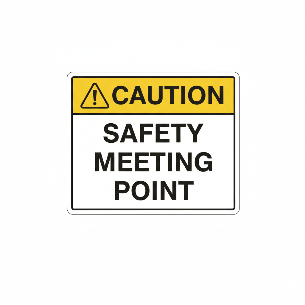 caution-safety-meeting-point Sign | 24" x 36" | 030 Magnetic