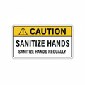 caution-sanitize-hands Sign | 24" x 36" | 030 Magnetic
