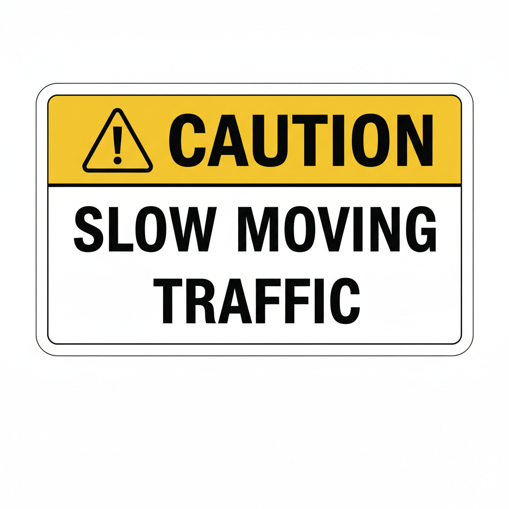 caution-slow-moving-traffic Sign | 24" x 36" | 030 Magnetic