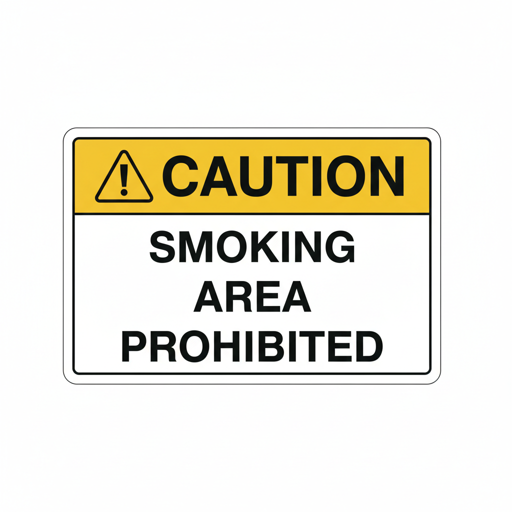 caution-smoking-area-prohibited Sign | 24" x 36" | 030 Magnetic