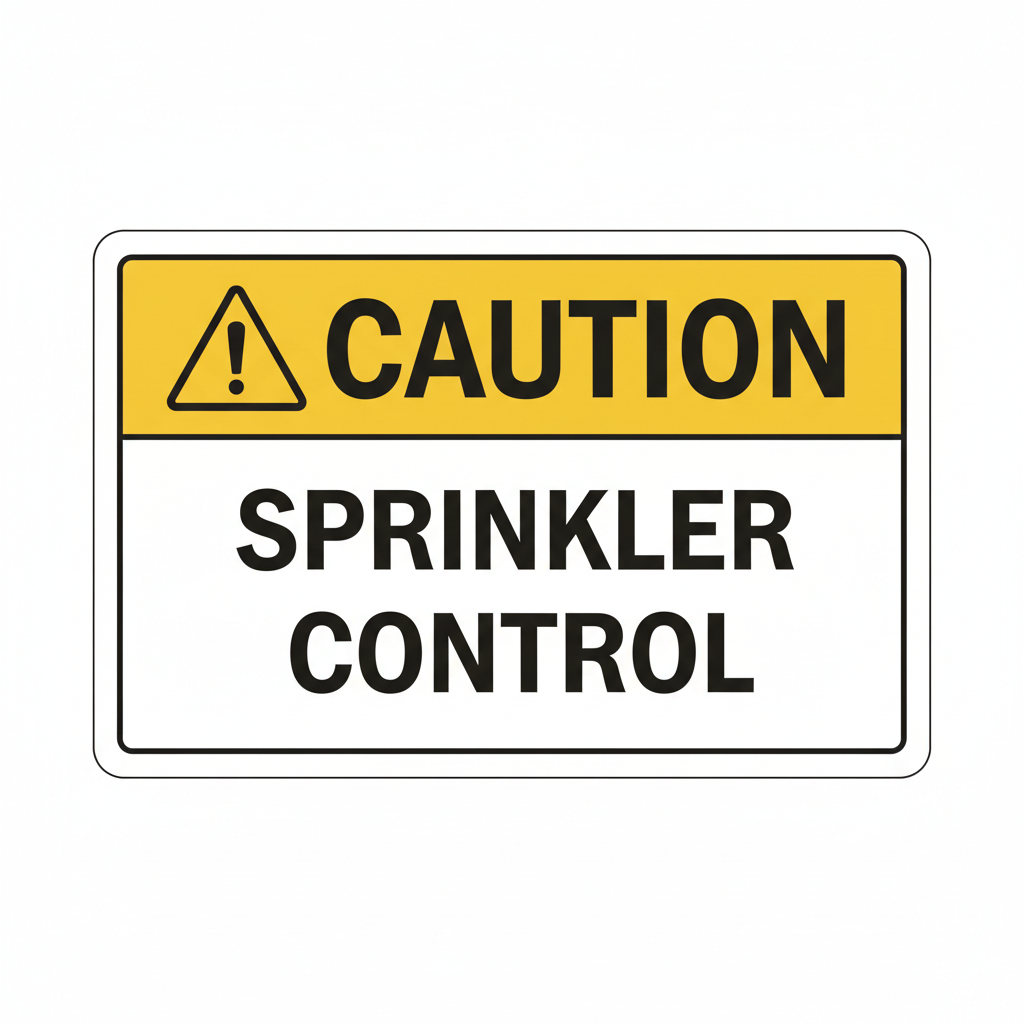 caution-sprinkler-control Sign | 24" x 36" | 030 Magnetic