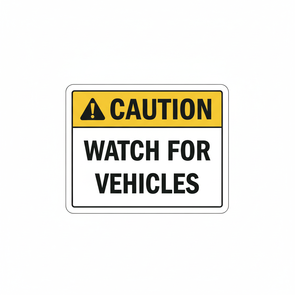 caution-watch-for-vehicles Sign | 24" x 36" | 030 Magnetic