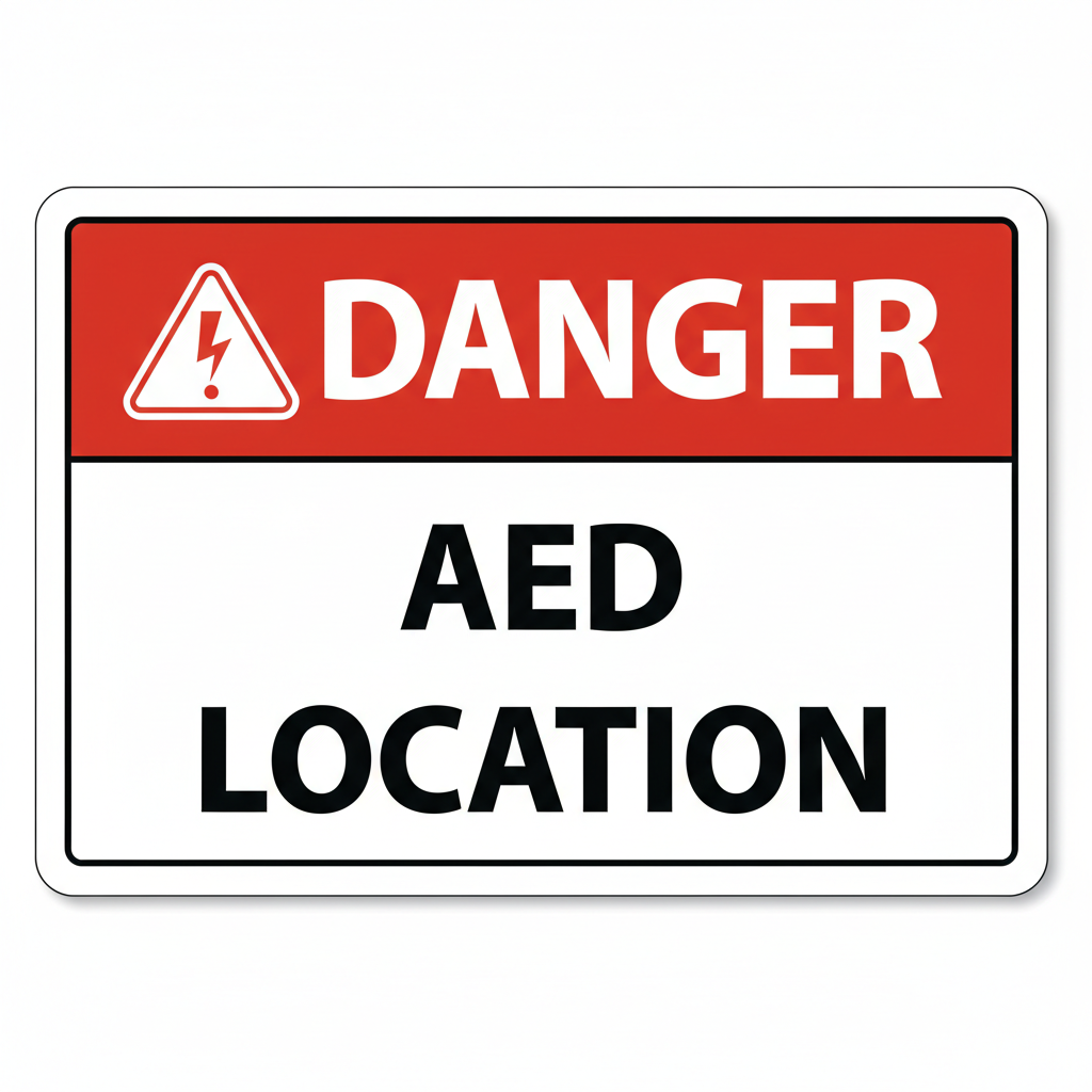 danger-aed-location Sign | 24" x 36" | 030 Magnetic