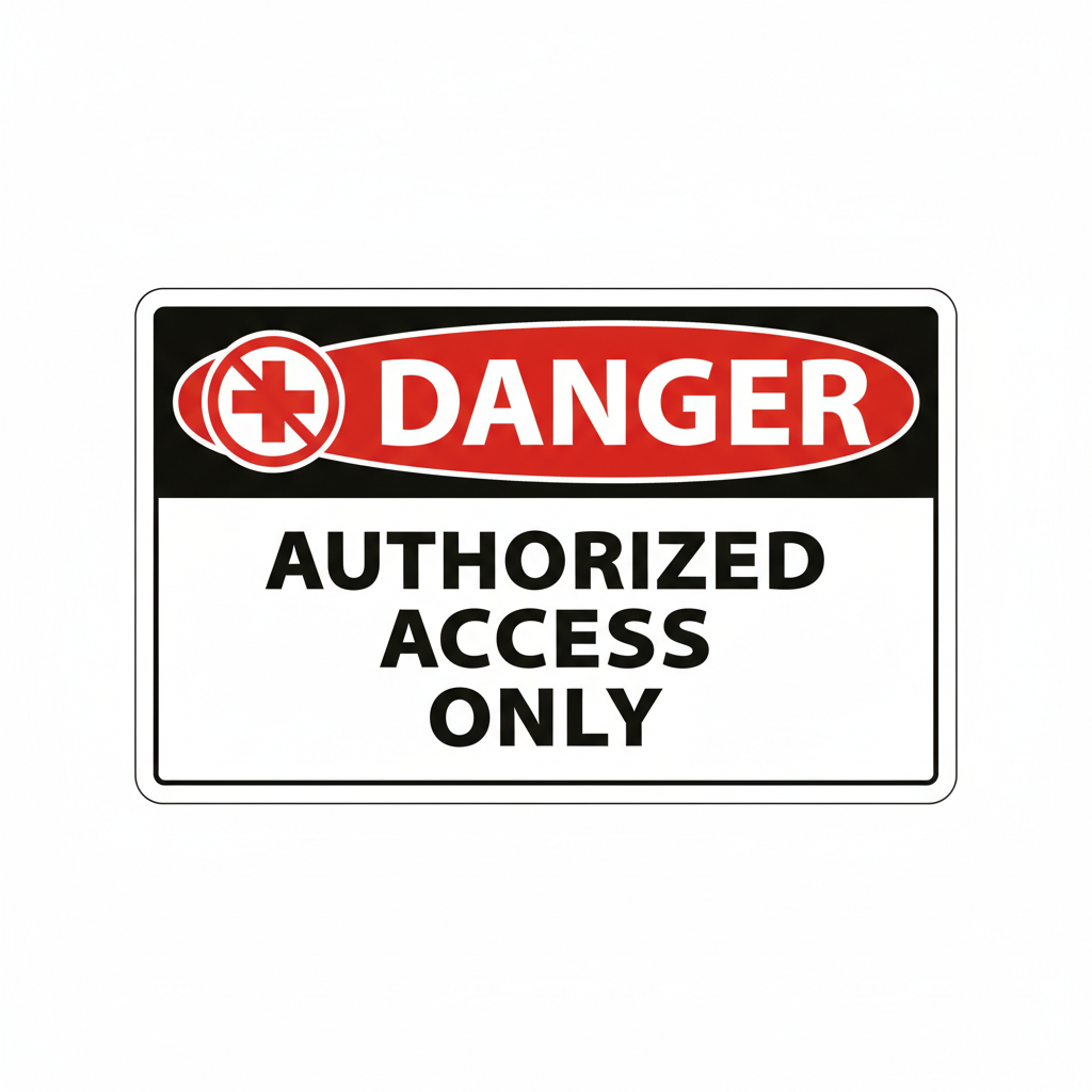 danger-authorized-access Sign | 24" x 36" | 030 Magnetic