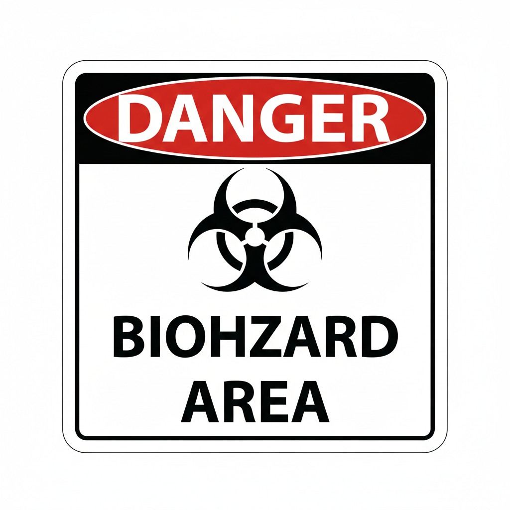 danger-biohazard-area Sign | 24" x 36" | 030 Magnetic