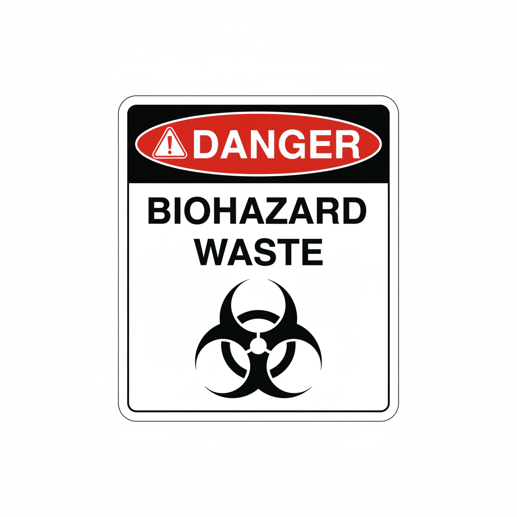 danger-biohazard-waste Sign | 24" x 36" | 030 Magnetic