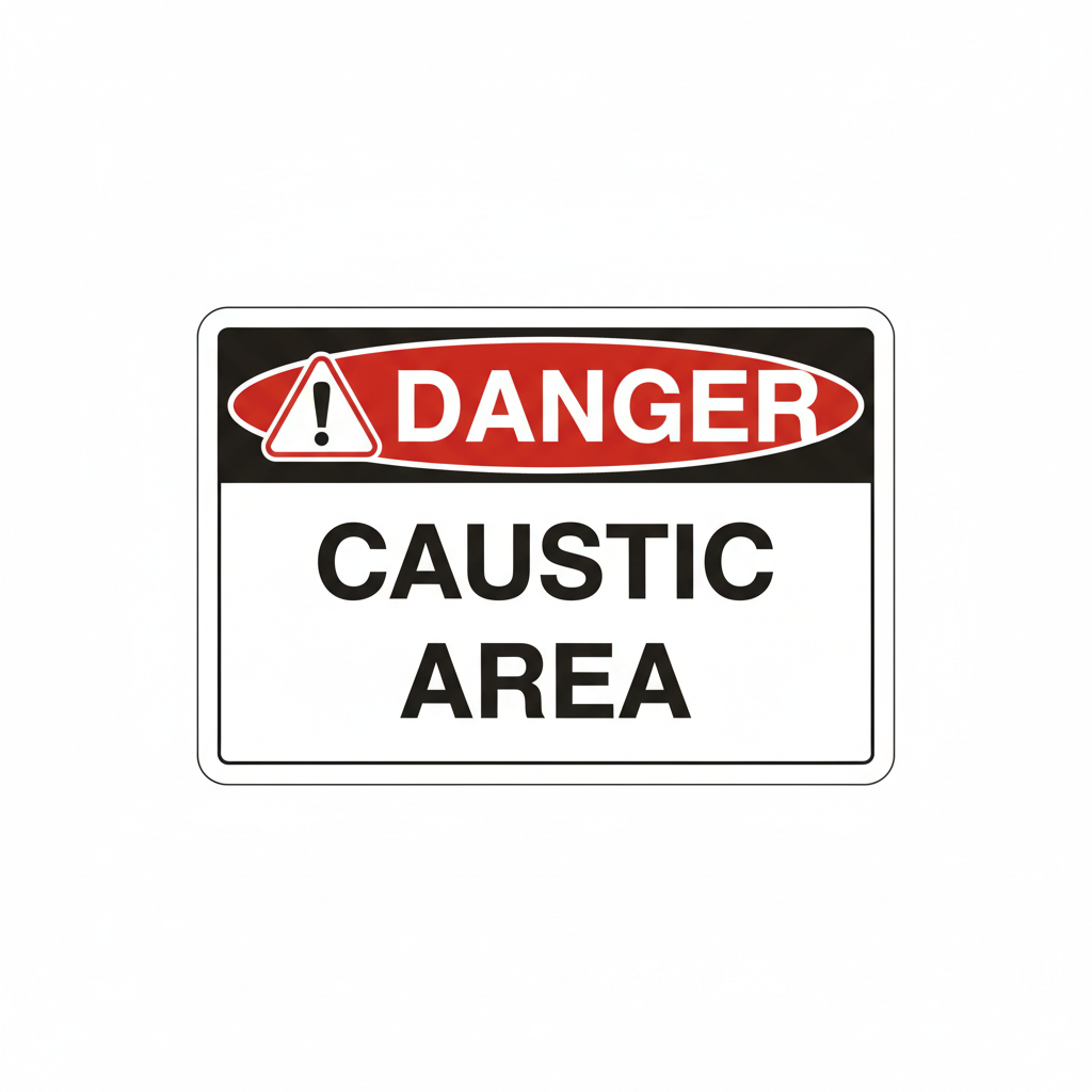 danger-caustic-area Sign | 24" x 36" | 030 Magnetic