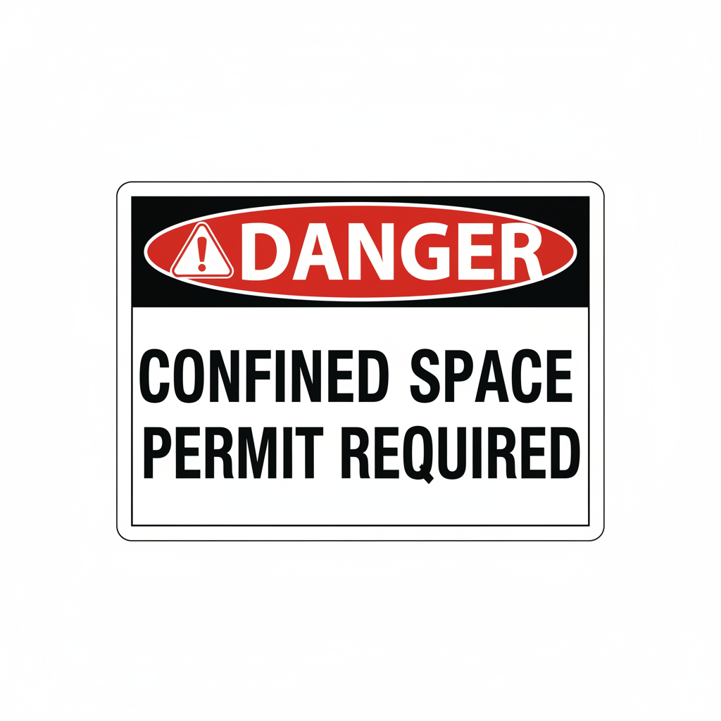 danger-confined-space-permit Sign | 24" x 36" | 030 Magnetic