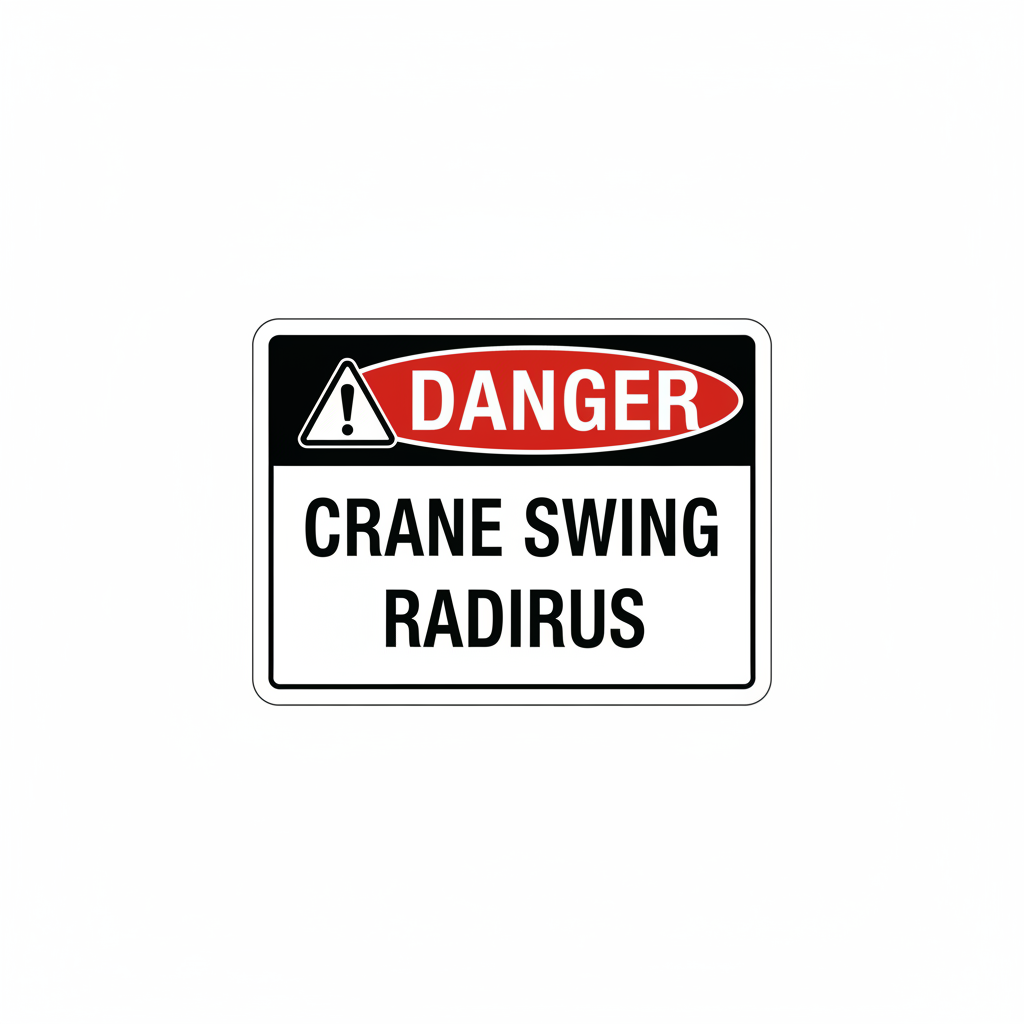 danger-crane-swing-radius Sign | 24" x 36" | 030 Magnetic