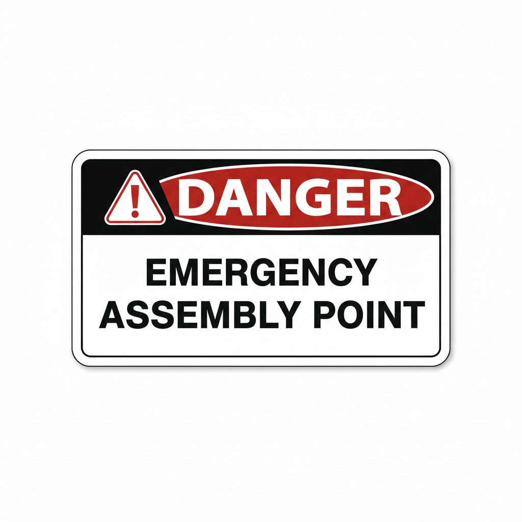 danger-emergency-assembly-point Sign | 24" x 36" | 030 Magnetic