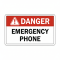 danger-emergency-phone Sign | 24" x 36" | 030 Magnetic
